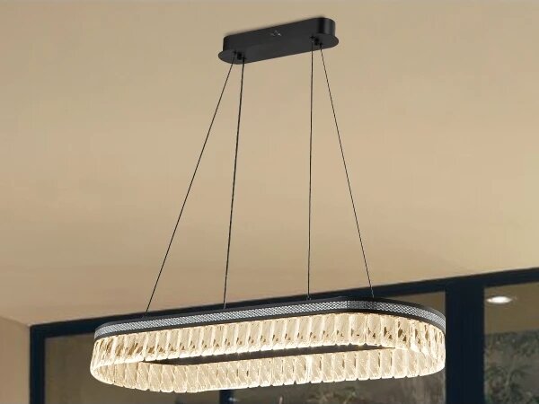 Candelabru din cristal cu LED reglabil, suspendat pe cablu THALIA LED/50W/230V 3000-6000K + telecomandă