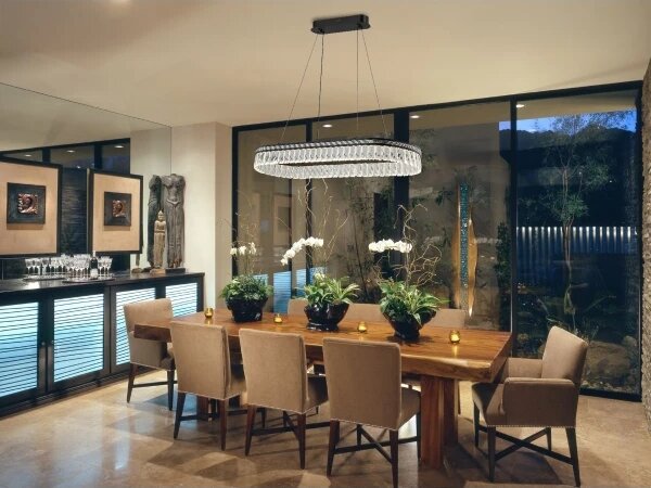 Candelabru din cristal cu LED reglabil, suspendat pe cablu THALIA LED/50W/230V 3000-6000K + telecomandă