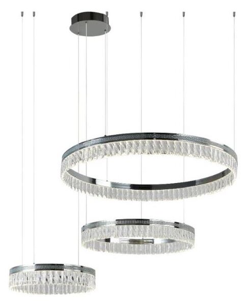 Lustră cu cristale LED THALIA, reglabilă, suspendată pe cablu, 120W/230V 3000-6000K + telecomandă
