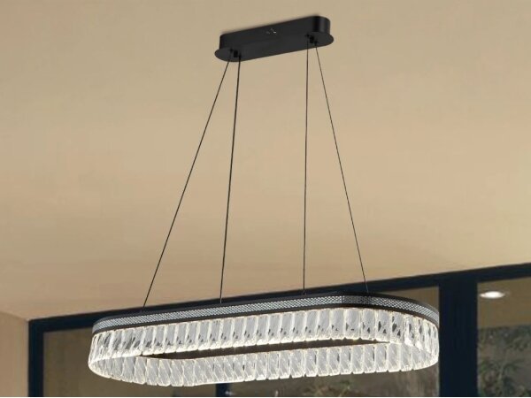 Candelabru din cristal cu LED reglabil, suspendat pe cablu THALIA LED/50W/230V 3000-6000K + telecomandă