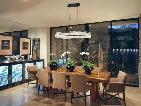 Candelabru din cristal cu LED reglabil, suspendat pe cablu THALIA LED/50W/230V 3000-6000K + telecomandă