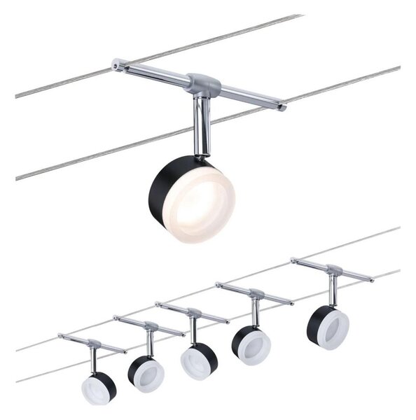 Paulmann 94457 - Set 5x LED de 4W, sistem complet pe cablu CLEAR 230V