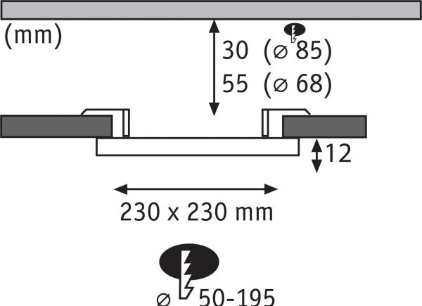 Paulmann 79967 - Lampă încastrată LED/16W AREO, IP44, dimabilă, 230V