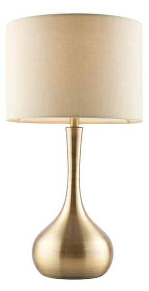 Endon 61191 - Lampă de masă PICCADILLY cu dimmer, 1xE14/40W/230V, alamă/bej