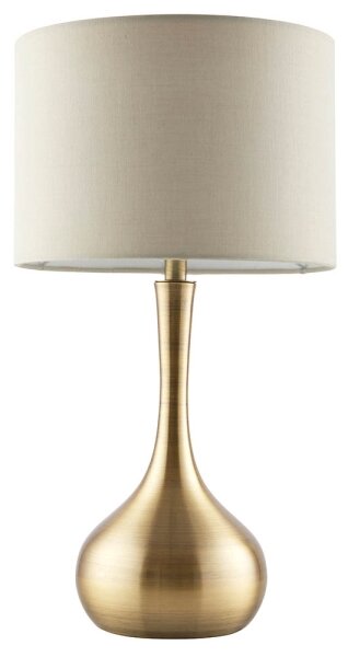 Endon 61191 - Lampă de masă PICCADILLY cu dimmer, 1xE14/40W/230V, alamă/bej