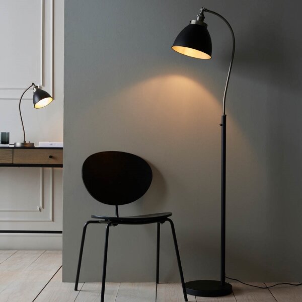 Endon 98753 - Lampă de podea FRANKLIN 1xE27/10W/230V crom mat/antracit
