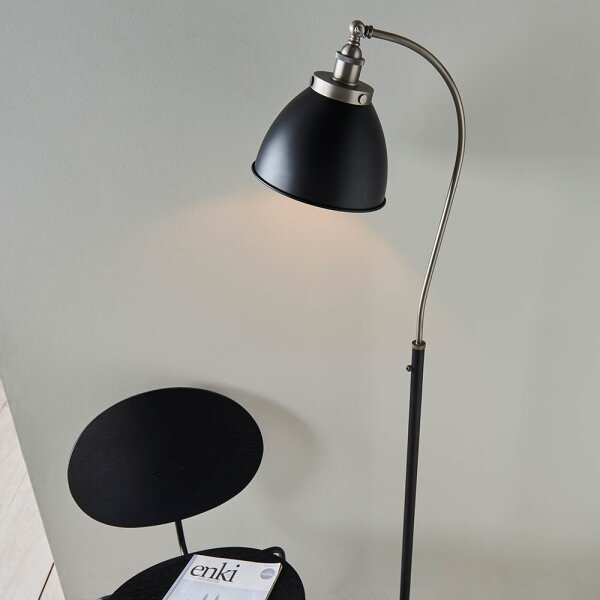 Endon 98753 - Lampă de podea FRANKLIN 1xE27/10W/230V crom mat/antracit