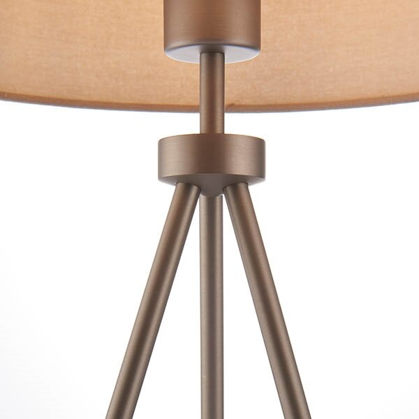 Endon 66986 - Lampă de masă TRI, 1xE27/40W/230V, alamă/bej