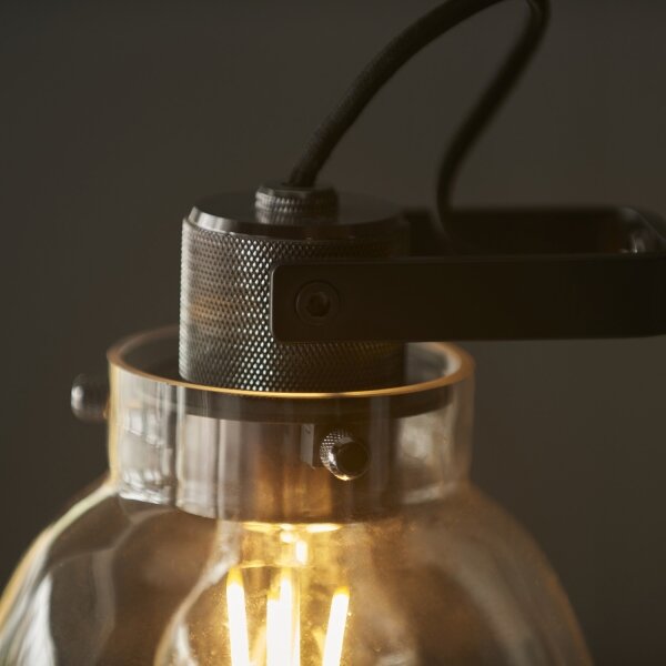 Endon 107012 - Lampă de masă URBAN 1xE27/10W/230V negru/fumuriu
