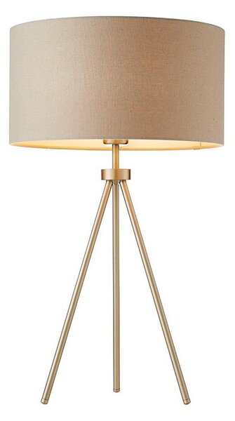 Endon 66986 - Lampă de masă TRI, 1xE27/40W/230V, alamă/bej