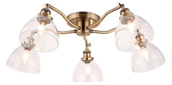 Endon 97248 - Plafonieră cu spoturi HANSEN 5xE14/7W/230V alamă