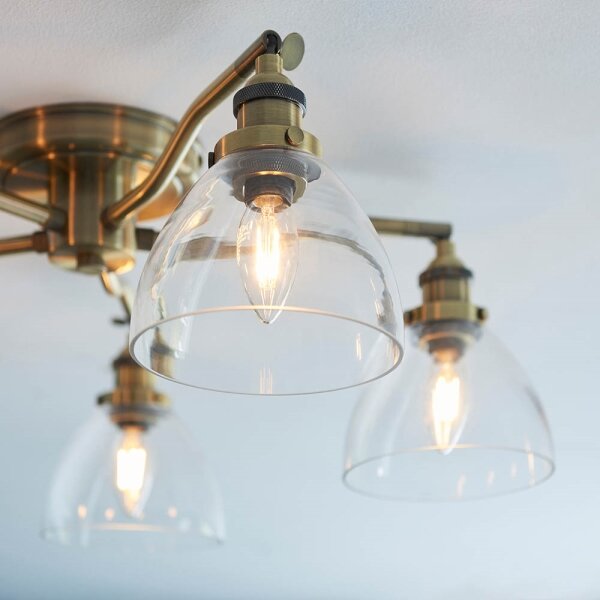 Endon 97248 - Plafonieră cu spoturi HANSEN 5xE14/7W/230V alamă