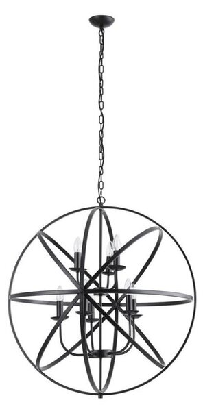 Searchlight 2478-8BK - Lustră pe lanț ORBIT, 8xE14/60W/230V, neagră