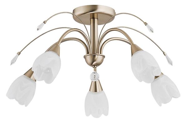 Plafonieră BASTER 5xE14/10W/230V aurie
