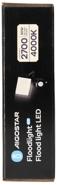 Aigostar - Proiector LED cu senzor LED/30W/230V 4000K IP65