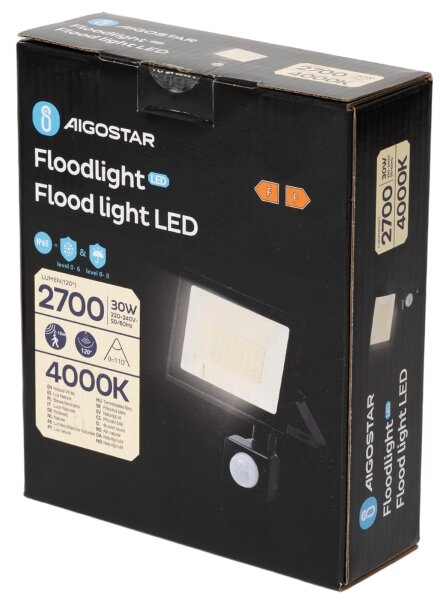 Aigostar - Proiector LED cu senzor LED/30W/230V 4000K IP65