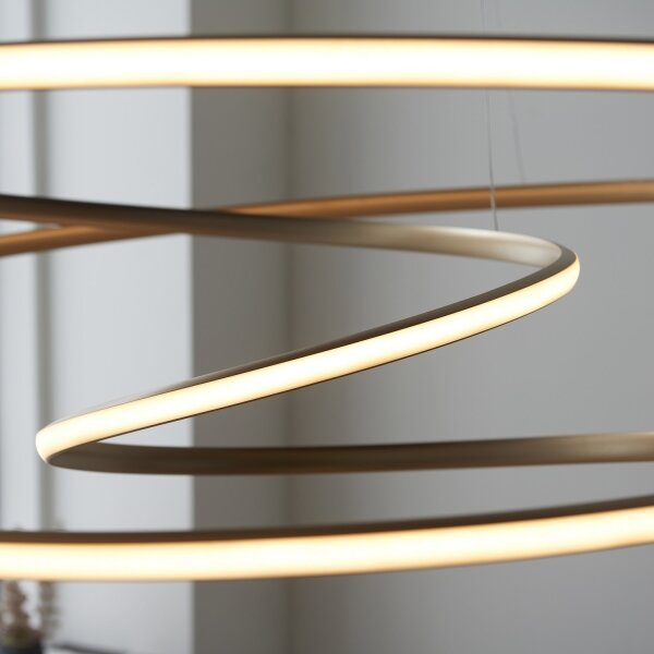 Endon 97645 - Lustră LED dimerizabilă pe cablu TWIRL LED/131W/230V 3000K, auriu