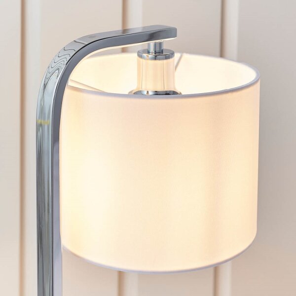 Endon 57917 - Lampă de masă reglabilă CANNING 1xE14/40W/230V crom lucios/alb