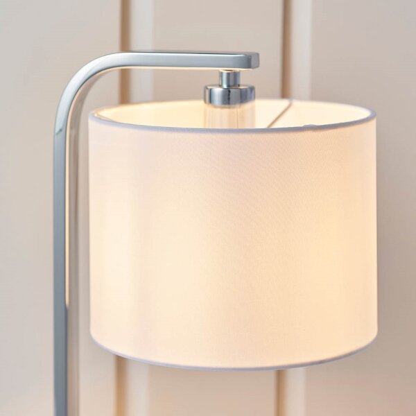 Endon 57917 - Lampă de masă reglabilă CANNING 1xE14/40W/230V crom lucios/alb