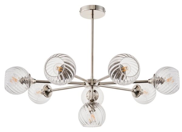 Endon 104051 - Lustru pe tijă ALLEGRA 8xE14/7W/230V crom lucios