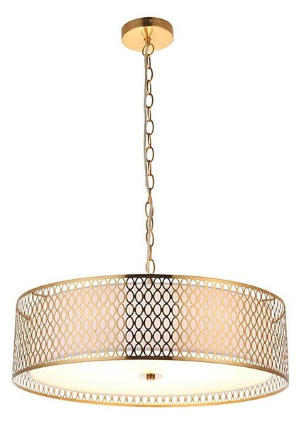 Endon 101569 - Candelabru CORDERO pe lanț, 3xE27/10W/230V, auriu