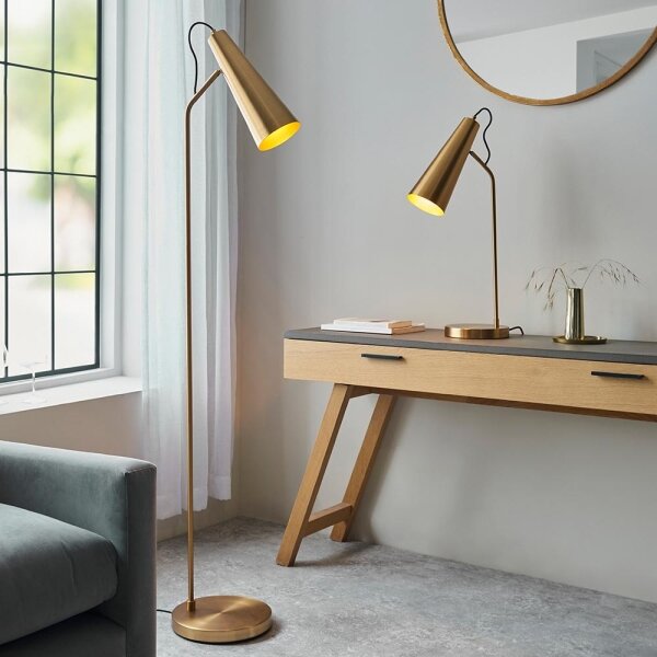 Endon 107528 - Lampă de podea KARNA 1xE27/10W/230V alamă