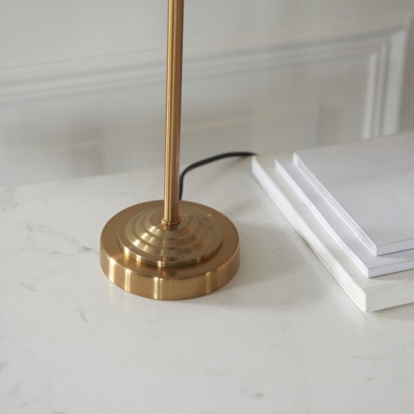 Endon 110728 - Lampă de masă HIGHCLERE, 1xE14/7W/230V, bej/alamă