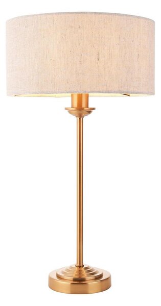 Endon 110728 - Lampă de masă HIGHCLERE, 1xE14/7W/230V, bej/alamă