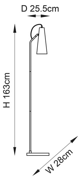 Endon 107528 - Lampă de podea KARNA 1xE27/10W/230V alamă