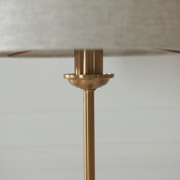 Endon 110728 - Lampă de masă HIGHCLERE, 1xE14/7W/230V, bej/alamă