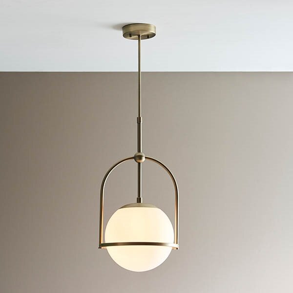 Endon 90844 - Lustră pe tijă ONTARIO 1xE27/10W/230V alamă