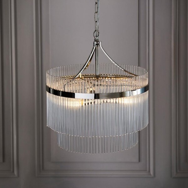 Endon 104113 - Lustră suspendată pe lanț MARIETTA, 3xE14/7W/230V, crom lucios