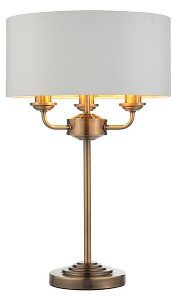 Endon 98932 - Lampă de masă HIGHCLERE 3xE14/18W/230V, alb/alamă, diametru 32 cm