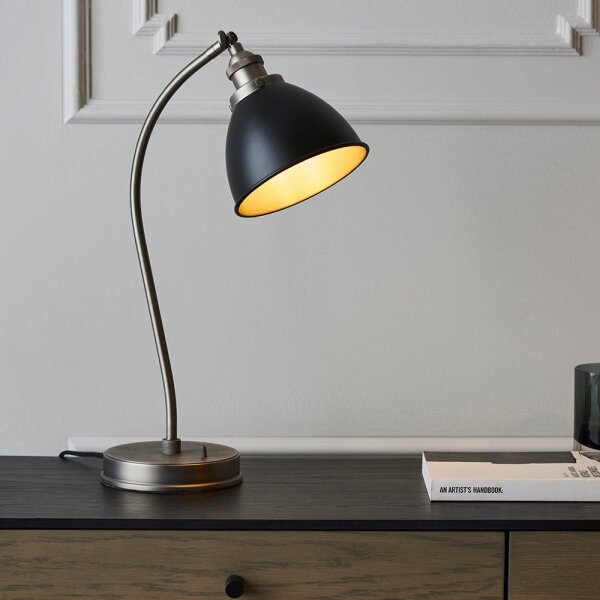Lampă de masă FRANKLIN Endon 98752 1xE14/7W/230V crom mat/antracit