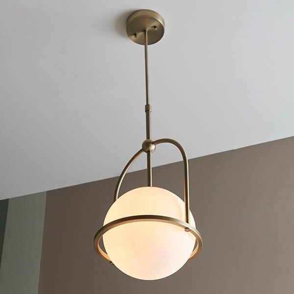 Endon 90844 - Lustră pe tijă ONTARIO 1xE27/10W/230V alamă