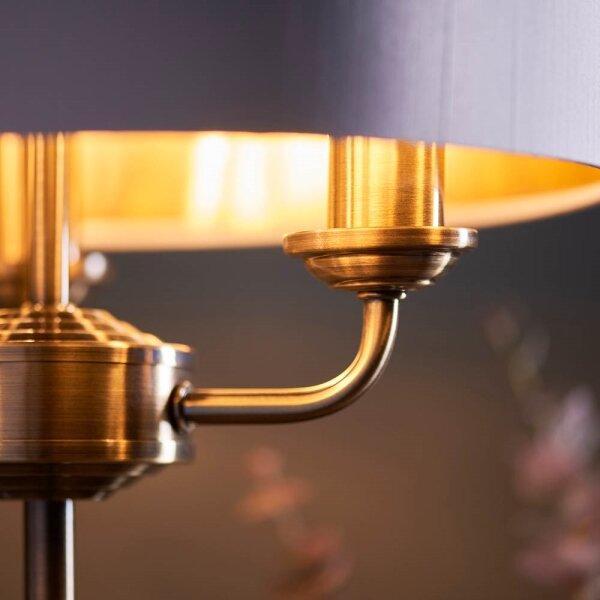 Endon 98932 - Lampă de masă HIGHCLERE 3xE14/18W/230V, alb/alamă, diametru 32 cm