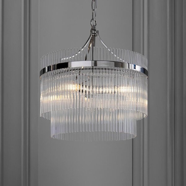 Endon 104113 - Lustră suspendată pe lanț MARIETTA, 3xE14/7W/230V, crom lucios