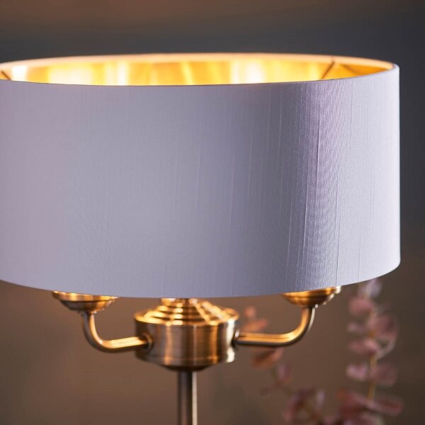Endon 98932 - Lampă de masă HIGHCLERE 3xE14/18W/230V, alb/alamă, diametru 32 cm