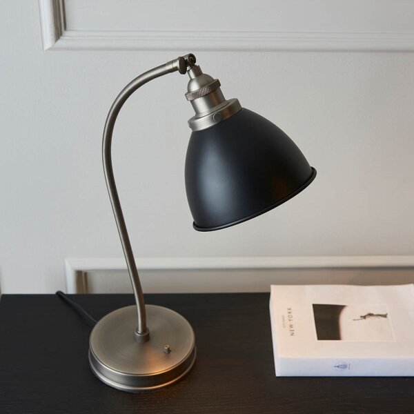 Lampă de masă FRANKLIN Endon 98752 1xE14/7W/230V crom mat/antracit
