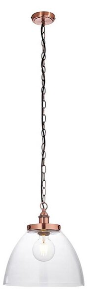 Endon 106895 - Candelabru pe lanț HANSEN 1xE27/10W/230V, finisaj cupru