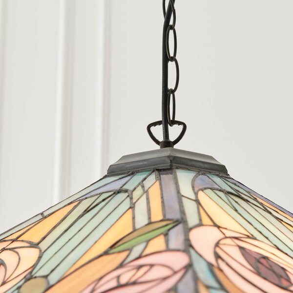 Endon 64384 - Lustră cu lanț Tiffany WILLOW 3xE27/60W/230V