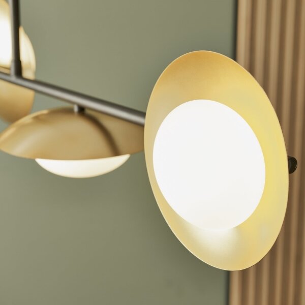 Endon 92036 - Lustră suspendată pe cablu RUFFLE 4xG9/3W/230V alamă/negru