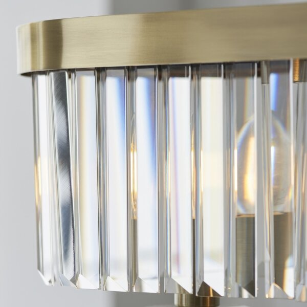 Endon 110539 - Candelabru cu lanț CHESTERFIELD, 4xE14/6W/230V, alamă