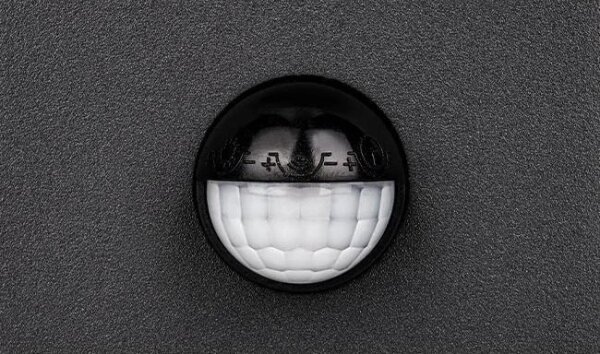 Aplica LED de exterior cu senzor, 9W, 230V, 4000K, IP44, neagră