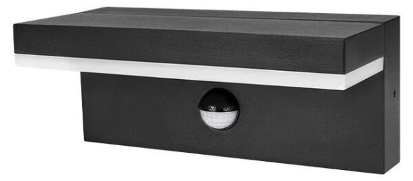 Aplica LED de exterior cu senzor, 9W, 230V, 4000K, IP44, neagră
