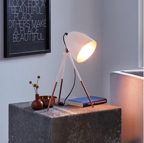 Eglo 49727 - Lampă de masă CHESTER, 1xE27/60W/230V, alb/cupru