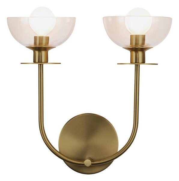 Alora Mood ALM-SYLVIA-2WB-BG-CL - Aplica de perete SYLVIA 2xE14/40W/230V, finisaj auriu