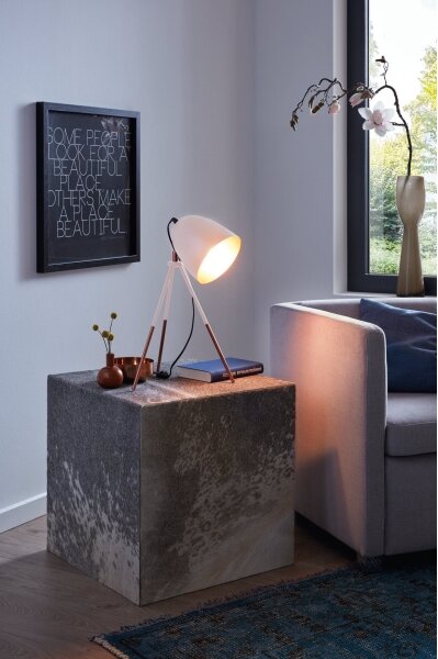 Eglo 49727 - Lampă de masă CHESTER, 1xE27/60W/230V, alb/cupru