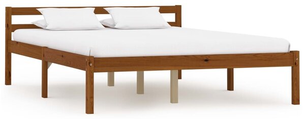Cadru de pat, maro miere, 120 x 200 cm, lemn masiv de pin
