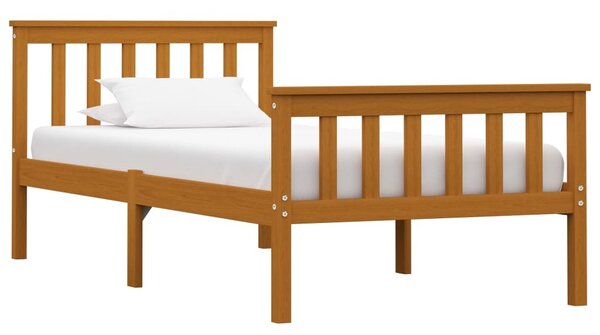Cadru de pat, maro miere, 100 x 200 cm, lemn masiv de pin